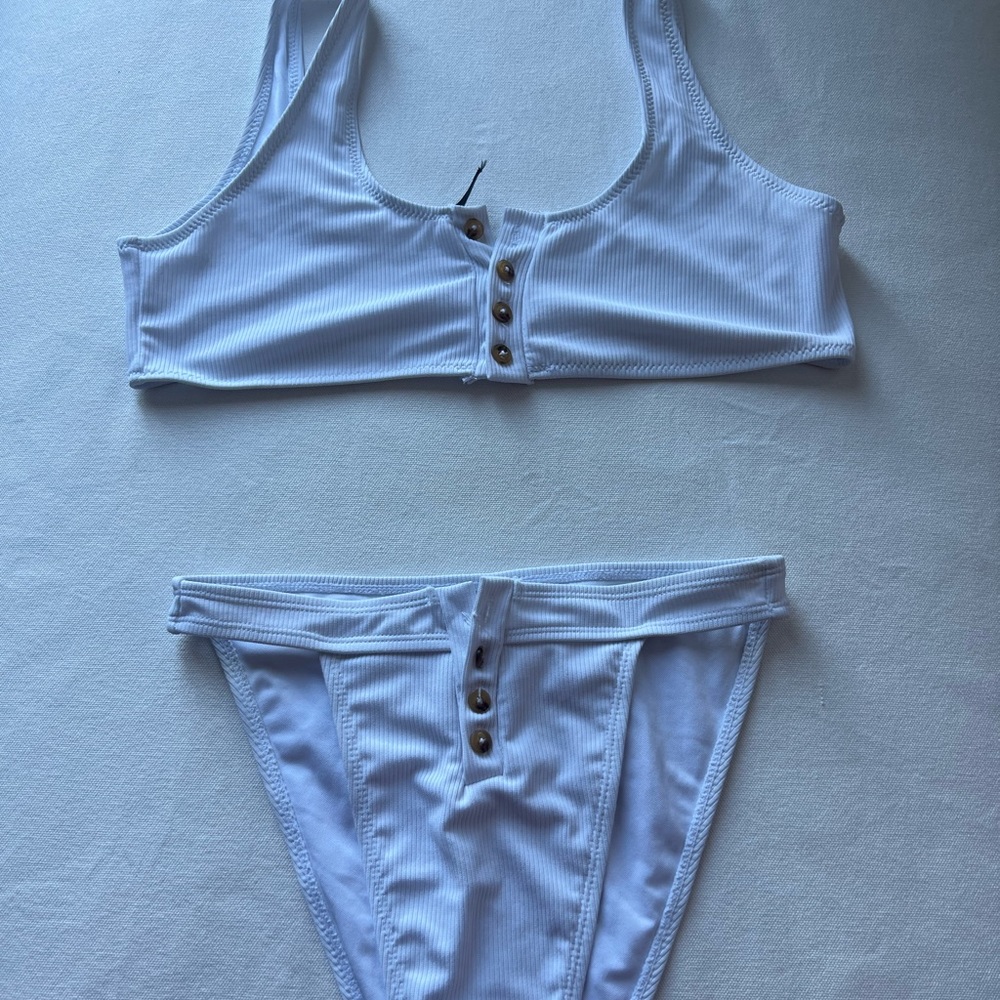 PrettyLittleThing ribbed bikini set